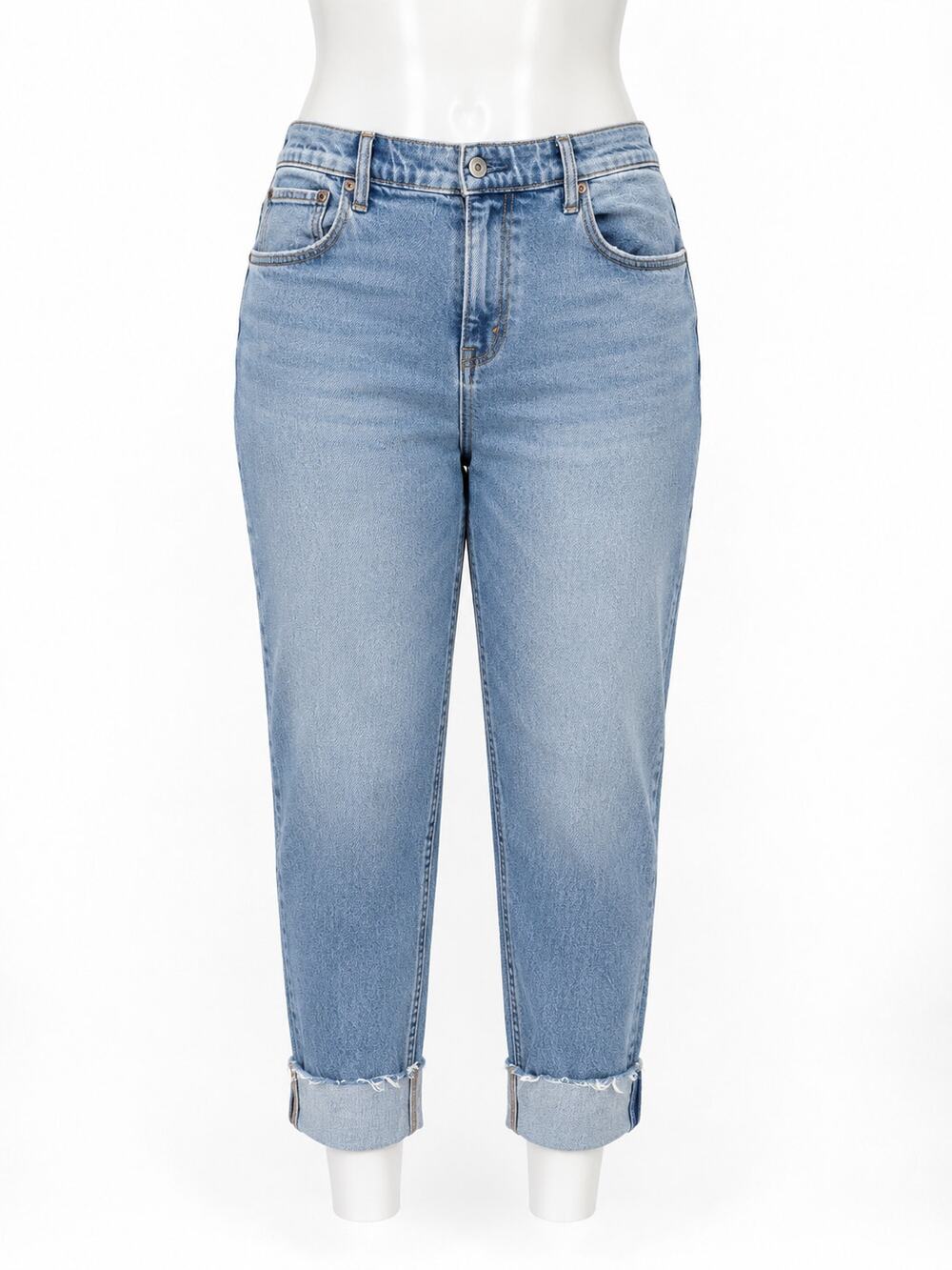 Abercrombie Curve Love 90s Straight Ultra High Rise Mom Jeans 30x31 Light